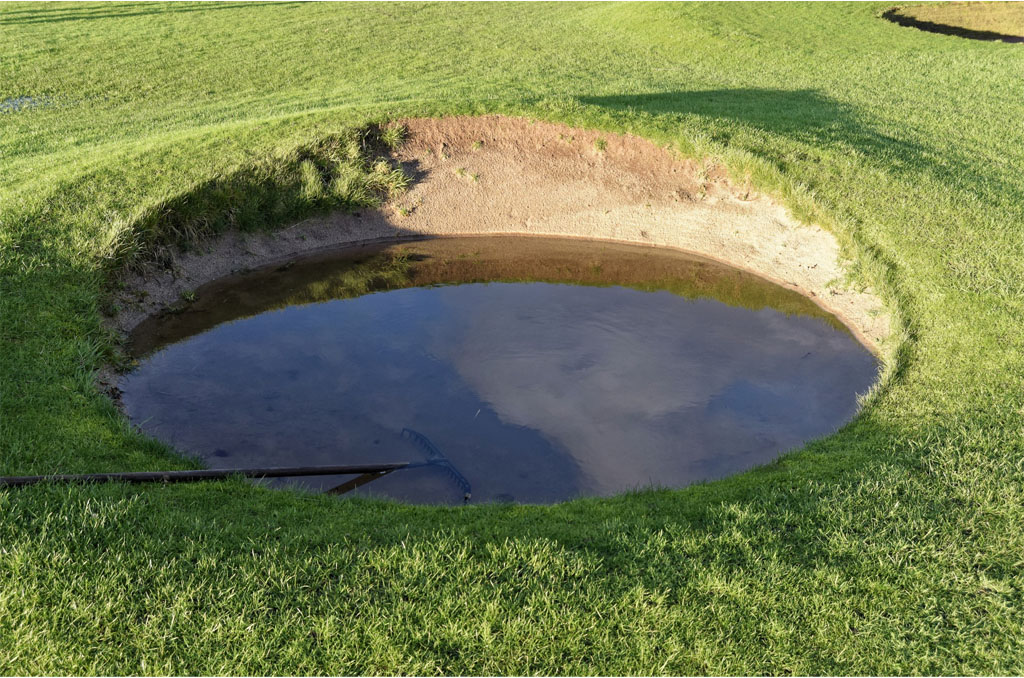 No more ponding water which takes bunkers out of play